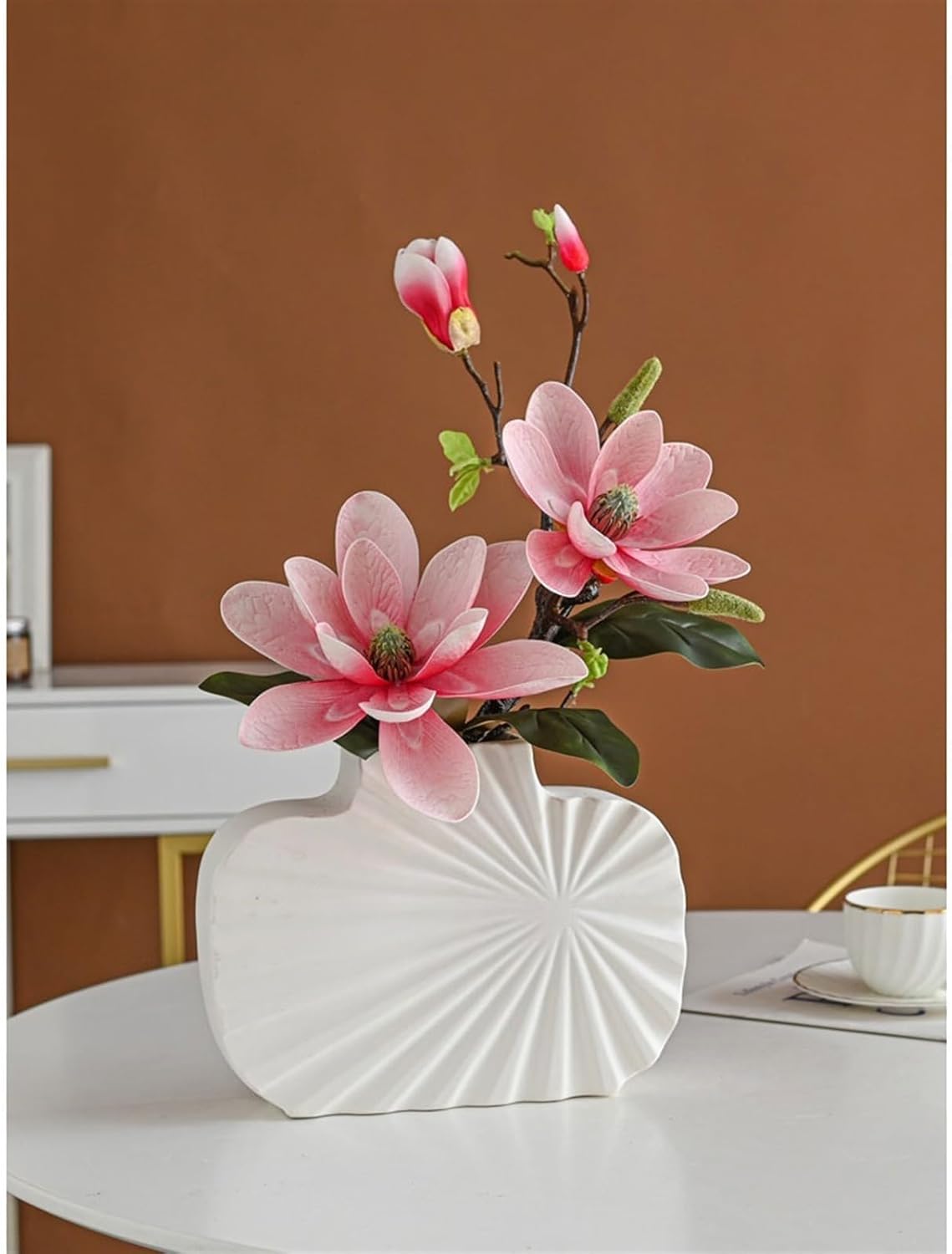 Artificial Magnolia Fake Flower Arrangement Bouquet O5320