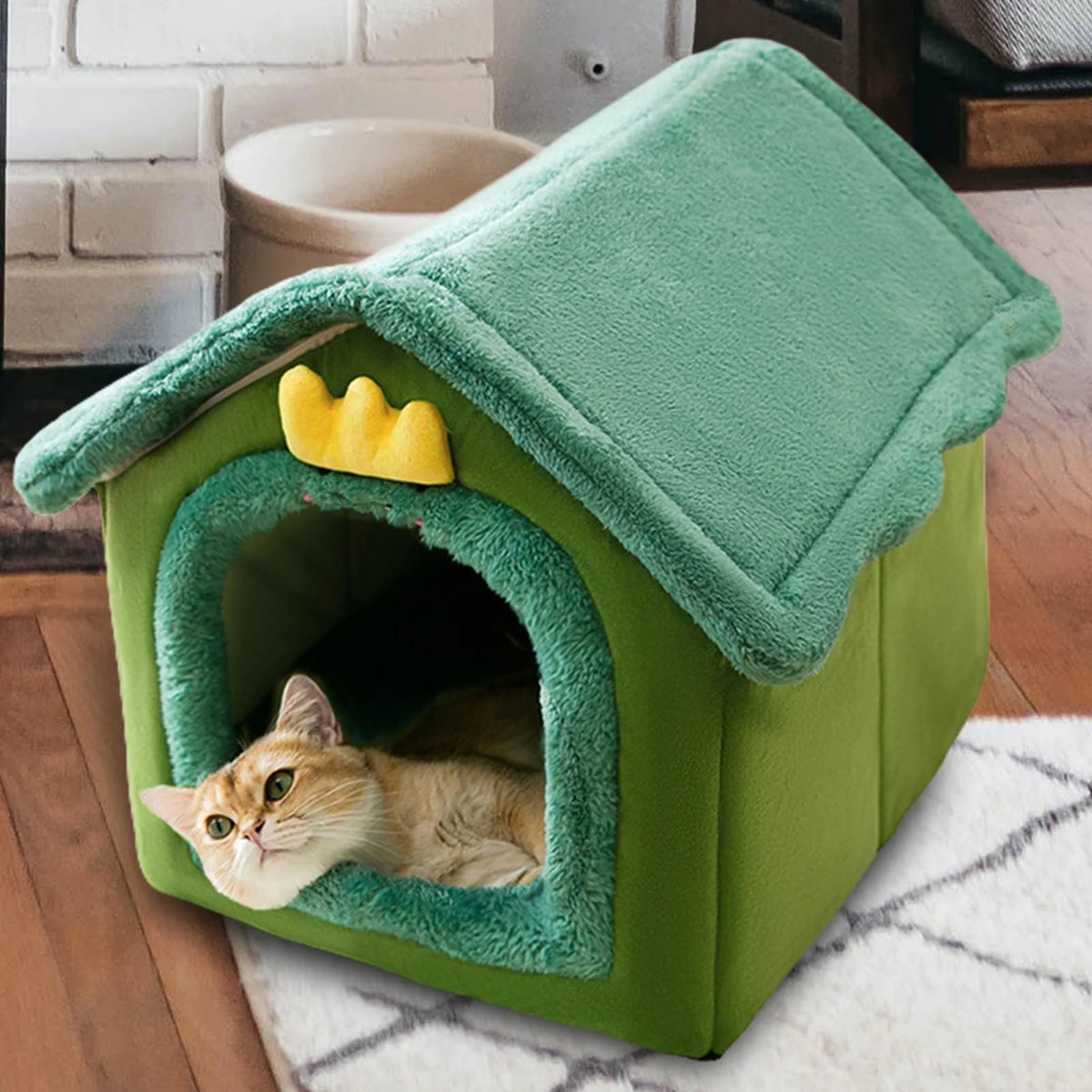 Cats Bed Sleeping House Cave Non Slip Kennel Warm Tent N718
