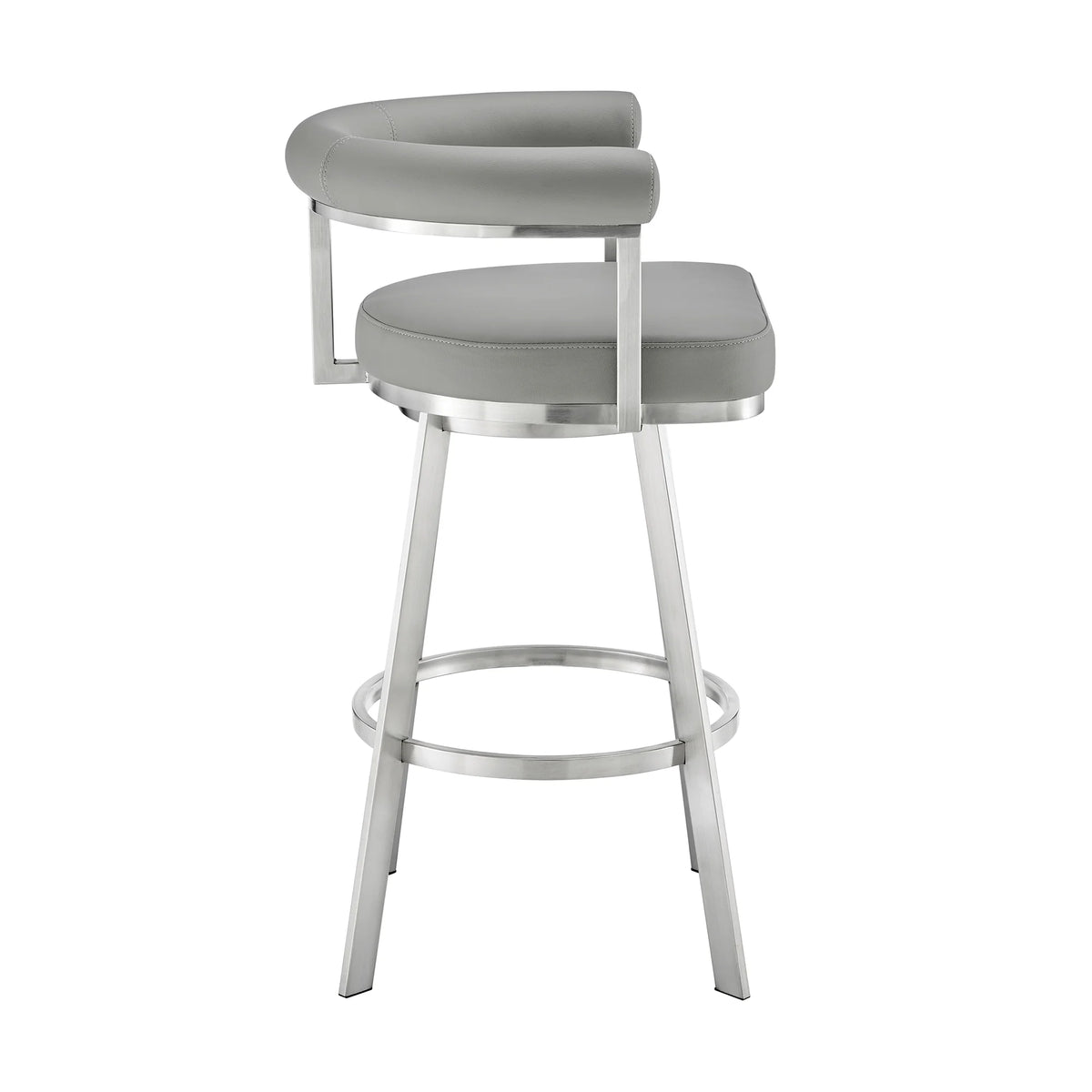 Light Gray Faux Leather Bar Stool X1944