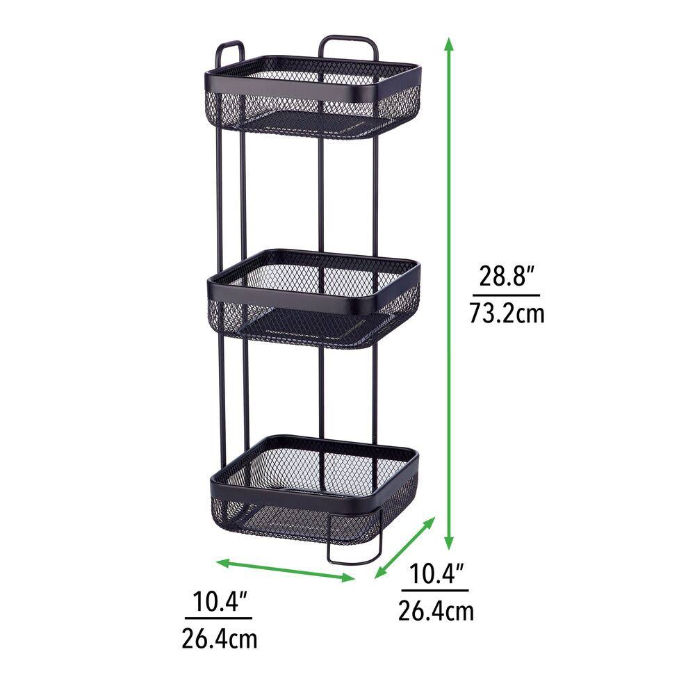 Vertical Standing Bathroom Shelving Unit Tower with 3 Baskets G312336