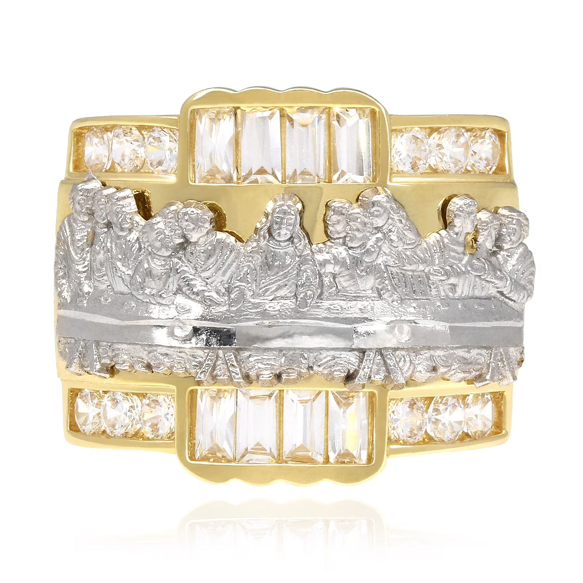 10K Yellow Gold Created Diamond Ring C549054