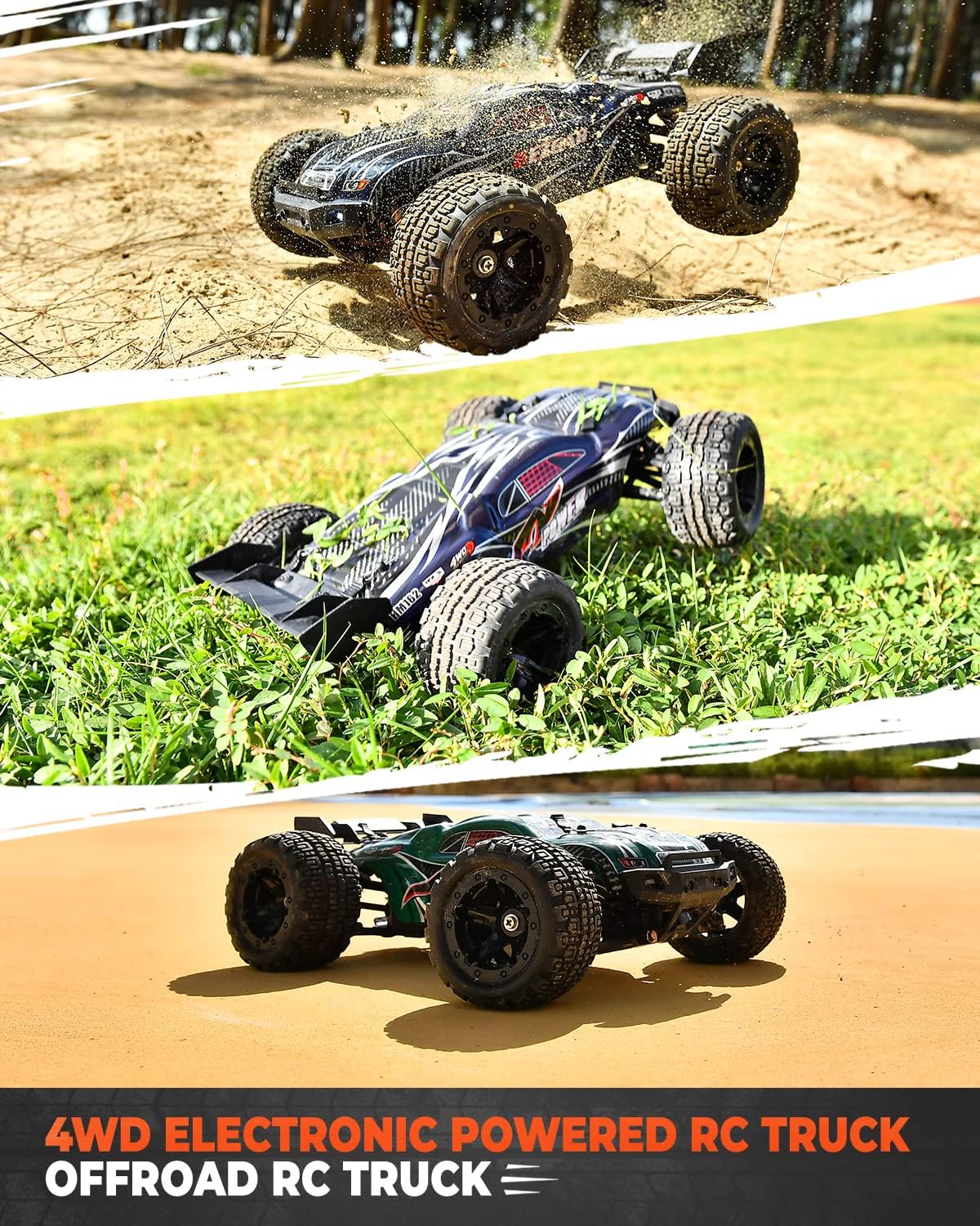 1:16 Scale 4WD Remote Control Monster Truck with 2 Rechargeable Batteries M74783