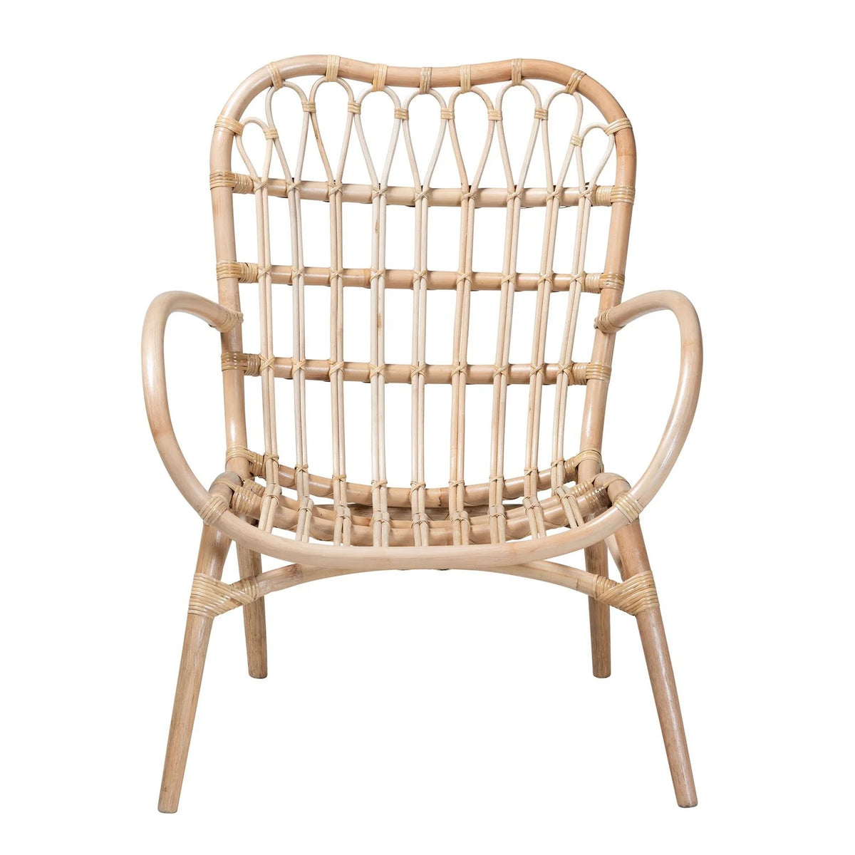 Natural Brown Rattan Arm Chair V61214