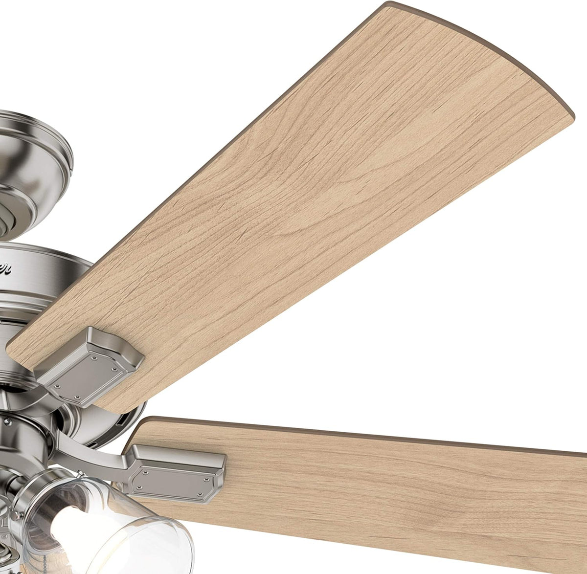52 inch Brushed Nickel Indoor Ceiling Fan with LED Lights T6307