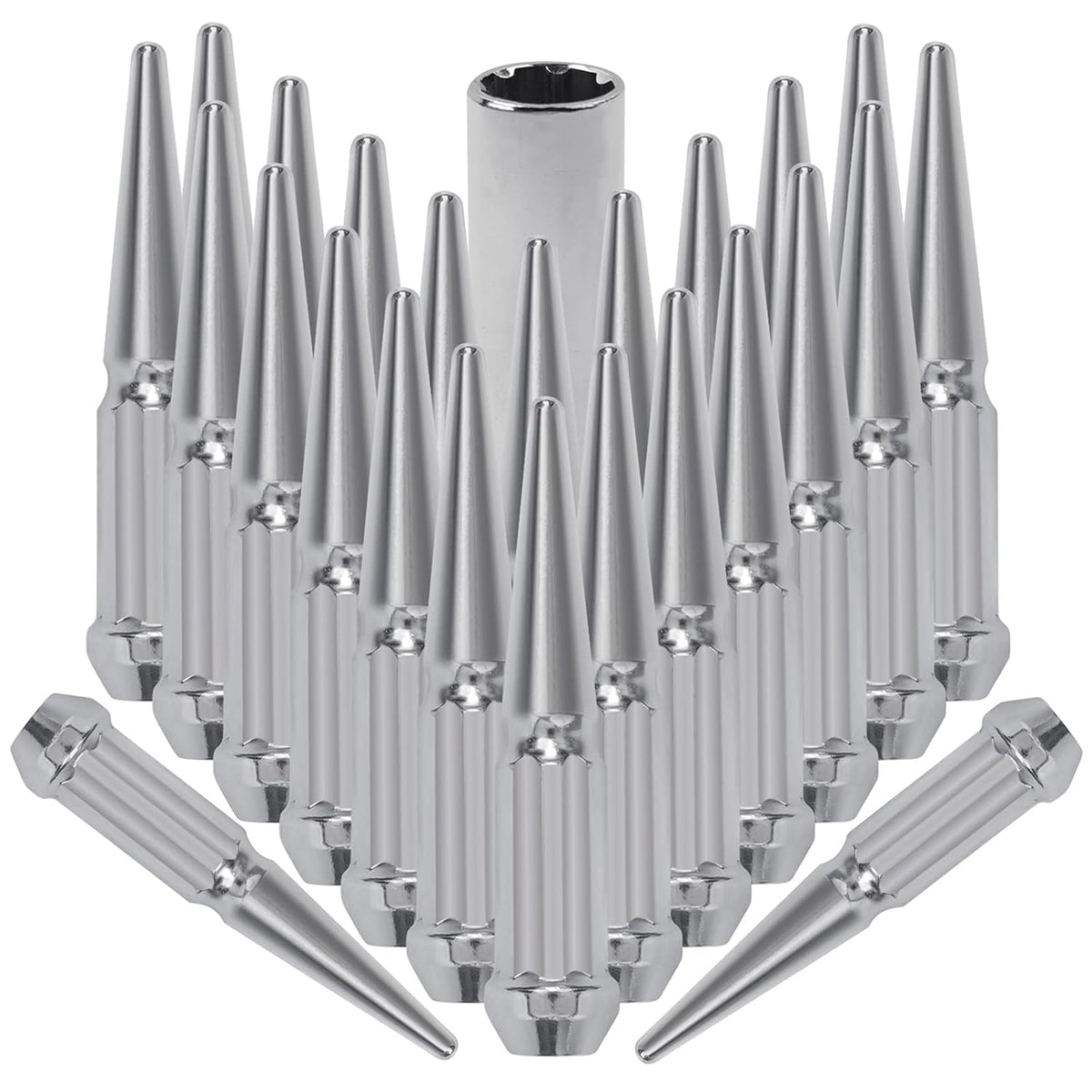 Chrome 24PCS Spike Lug Nuts B89049