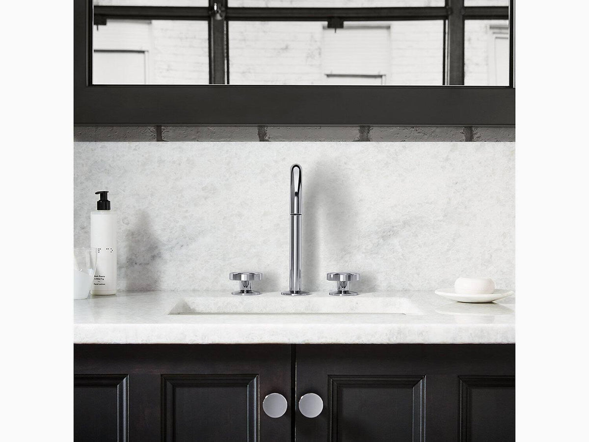 Bathroom Sink Spout with Tube Design Vibrant Titanium/Rose Gold G32568