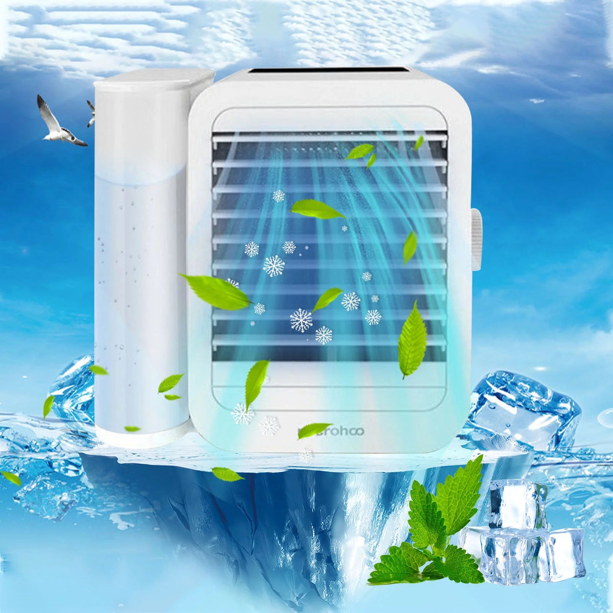 Portable Mini USB Air Conditioner with Night Light M8129