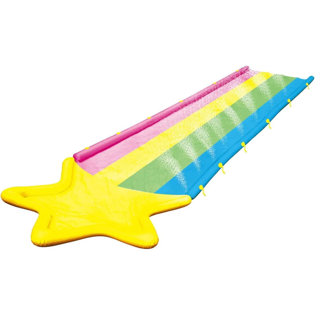 40' x 8' Rainbow Star Super Slide with 2 Inflatable Sleds X650567