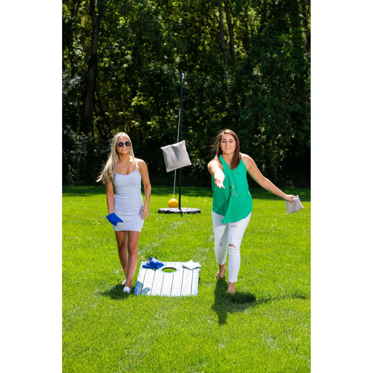 Cornhole Bean Bag Toss Game Set with LED Lights C21022