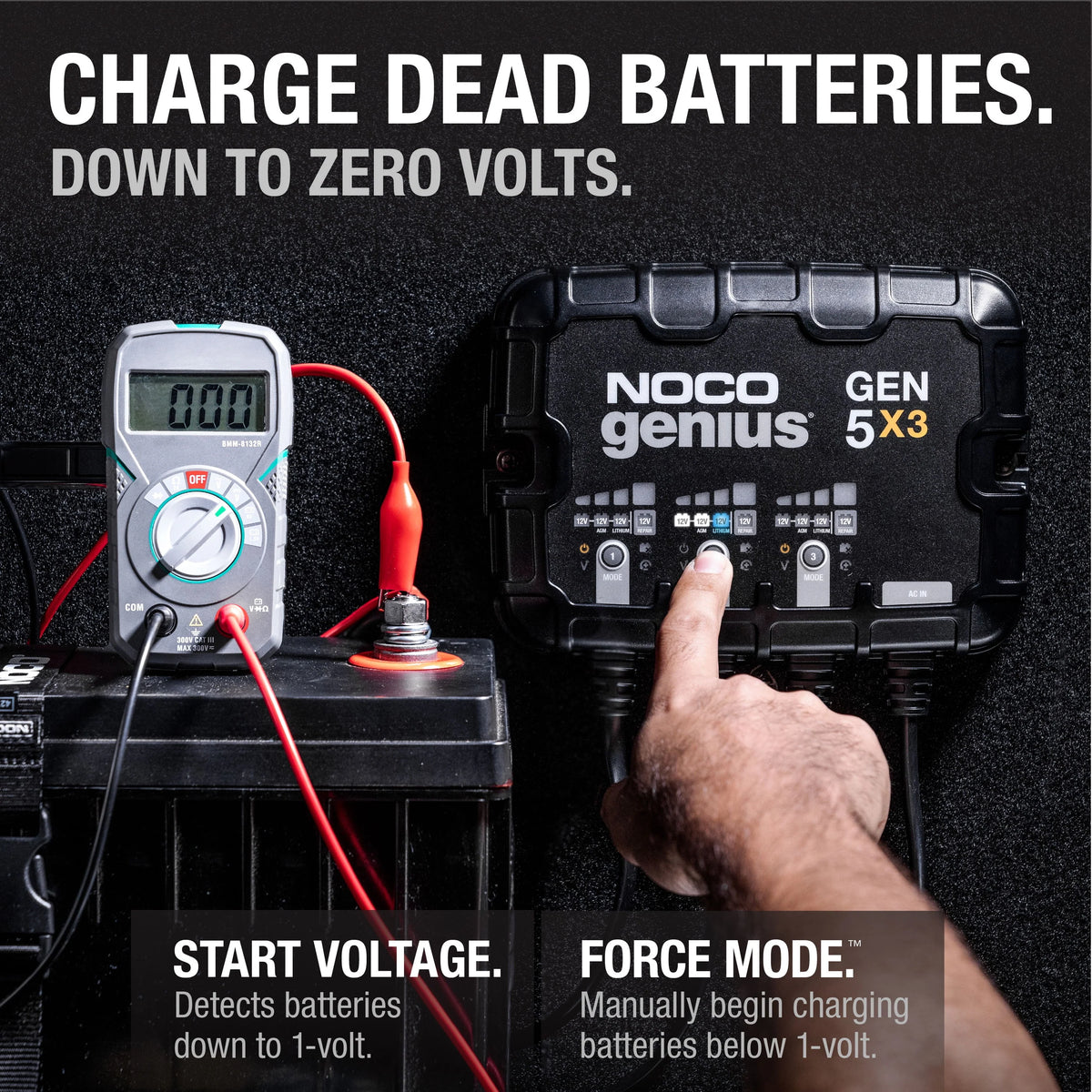 3-Bank 15A 12V Onboard Battery Charger P3316