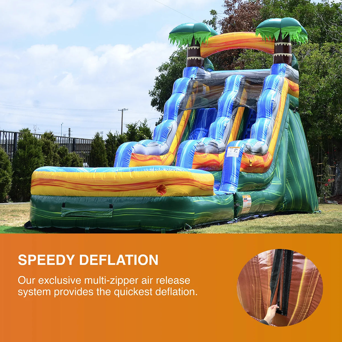 Commercial Grade Inflatable Bounce House Water Slide with Splash Pool and Blower S1518