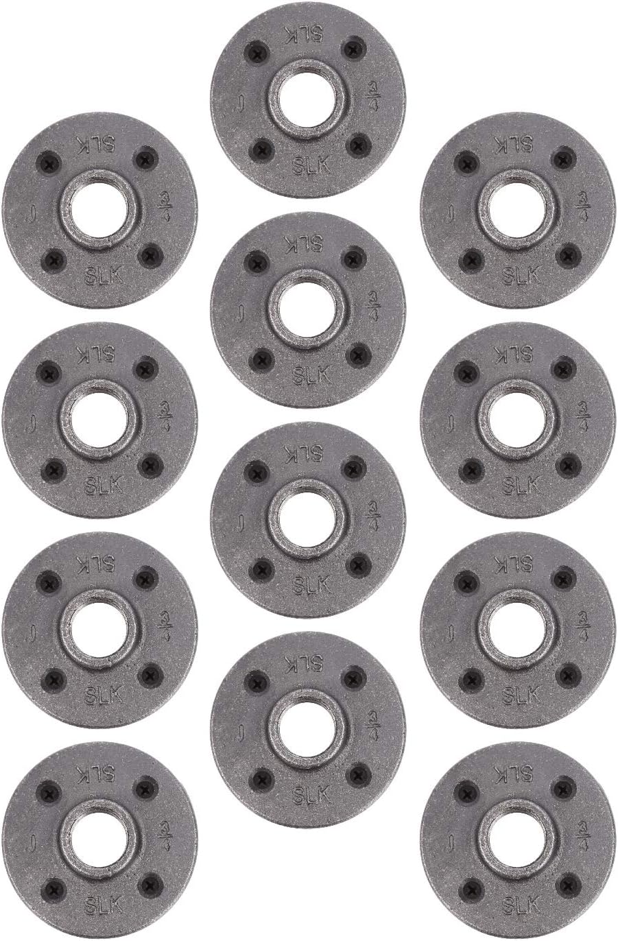 3/4 Malleable Cast Iron Floor Flange, Steel Grey, Pack of 2 X231