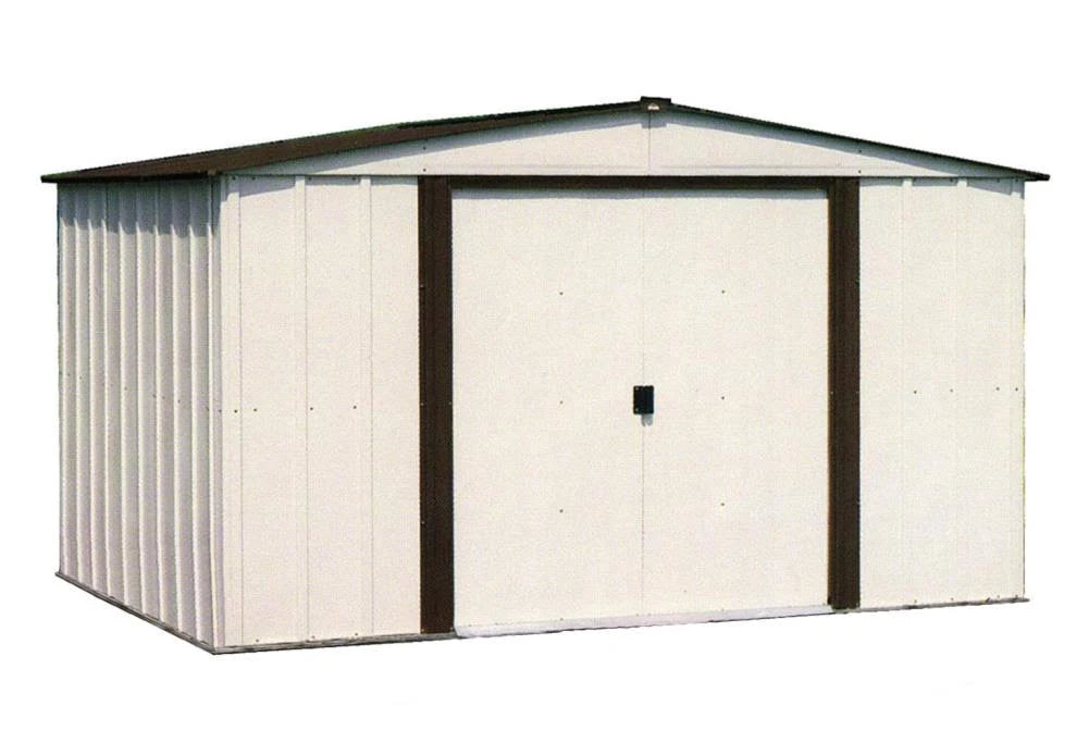 Brown/Cream Metal Storage Shed I3559