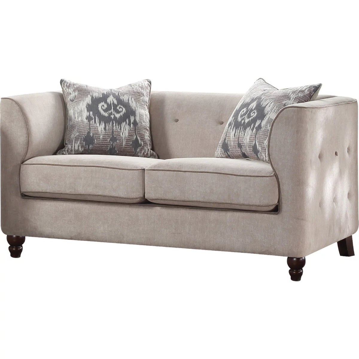Tan 2pc Fabric Sofa Set R7852