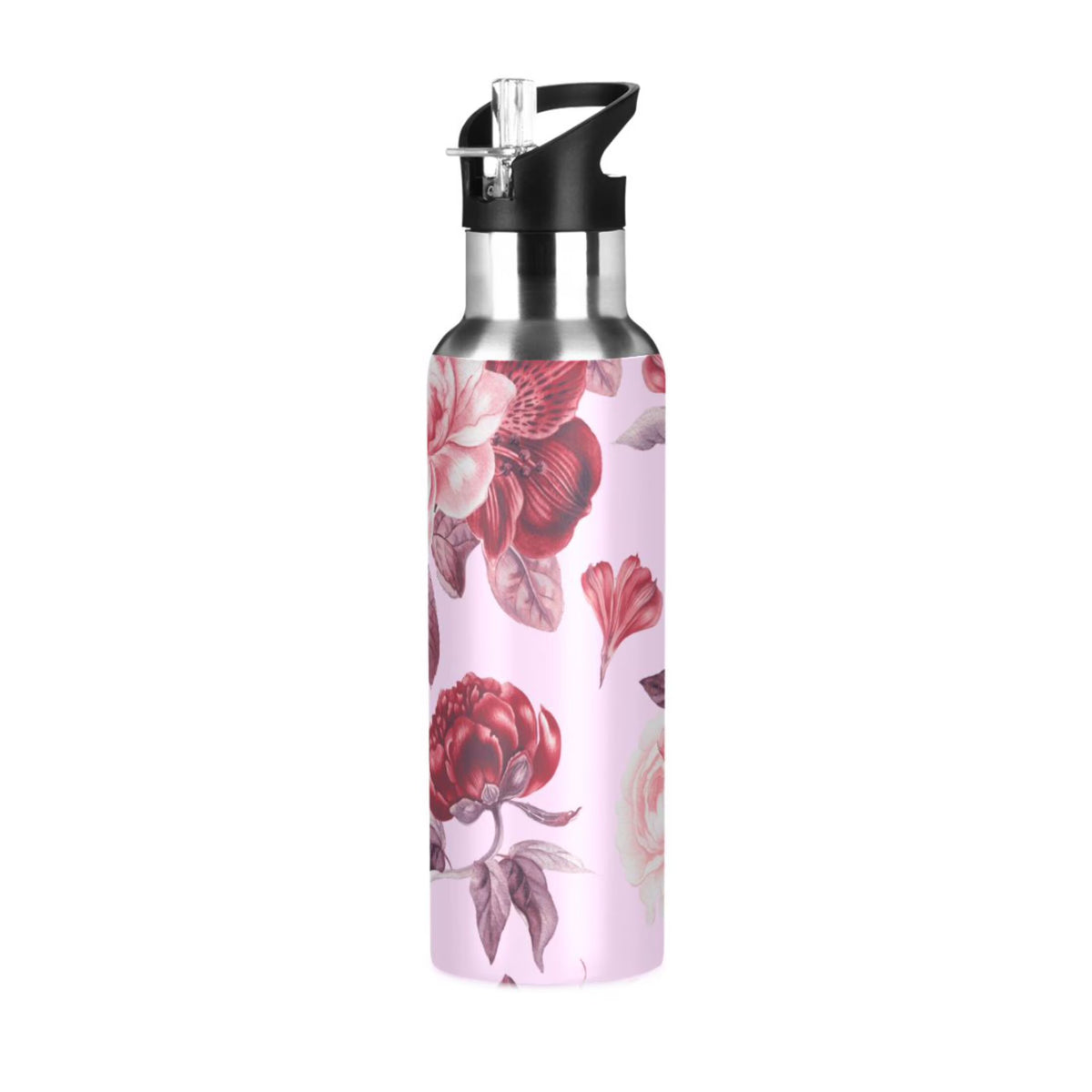 20 oz Insulated Stainless Steel Water Bottle with Straw Lid S384