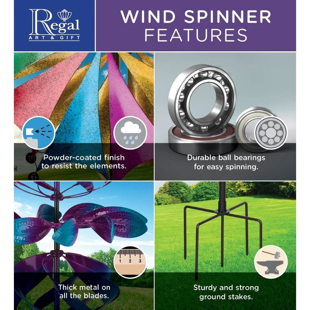 Vertical Wind Spinner 15"x15"x76" Y61997