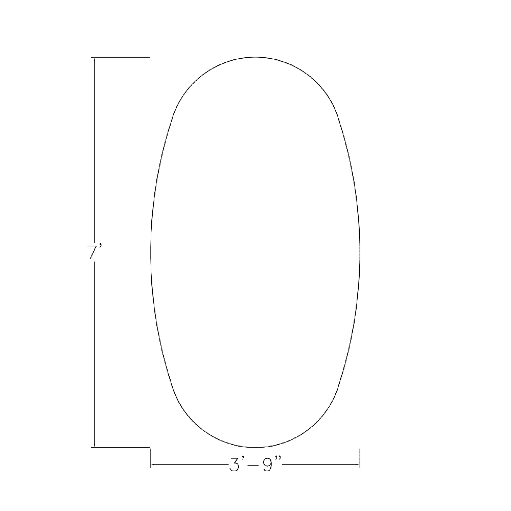 7x4 Boat-Oval Conference Table with Power and Data T974