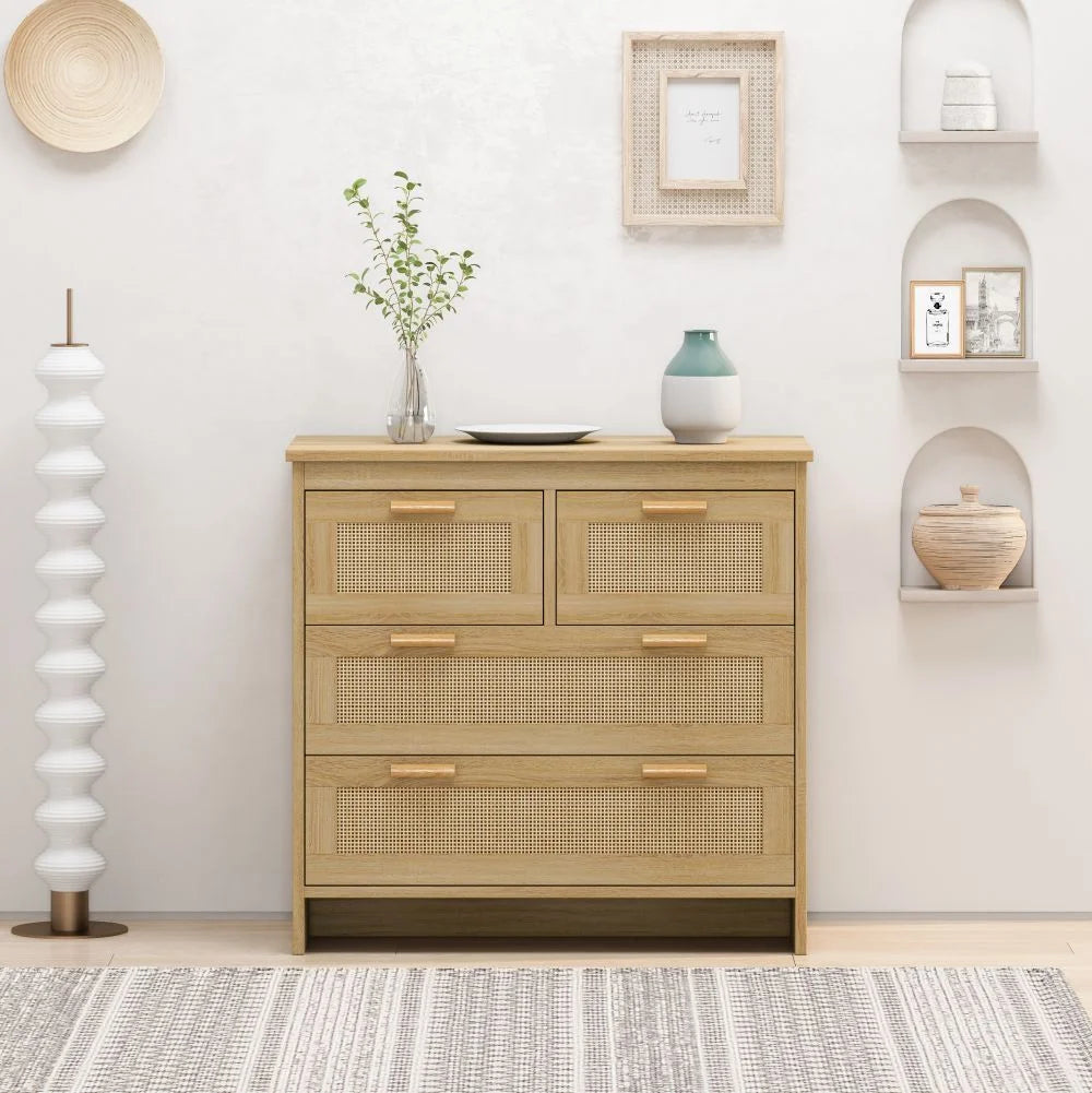 4 Drawers Rattan Cabinet X574