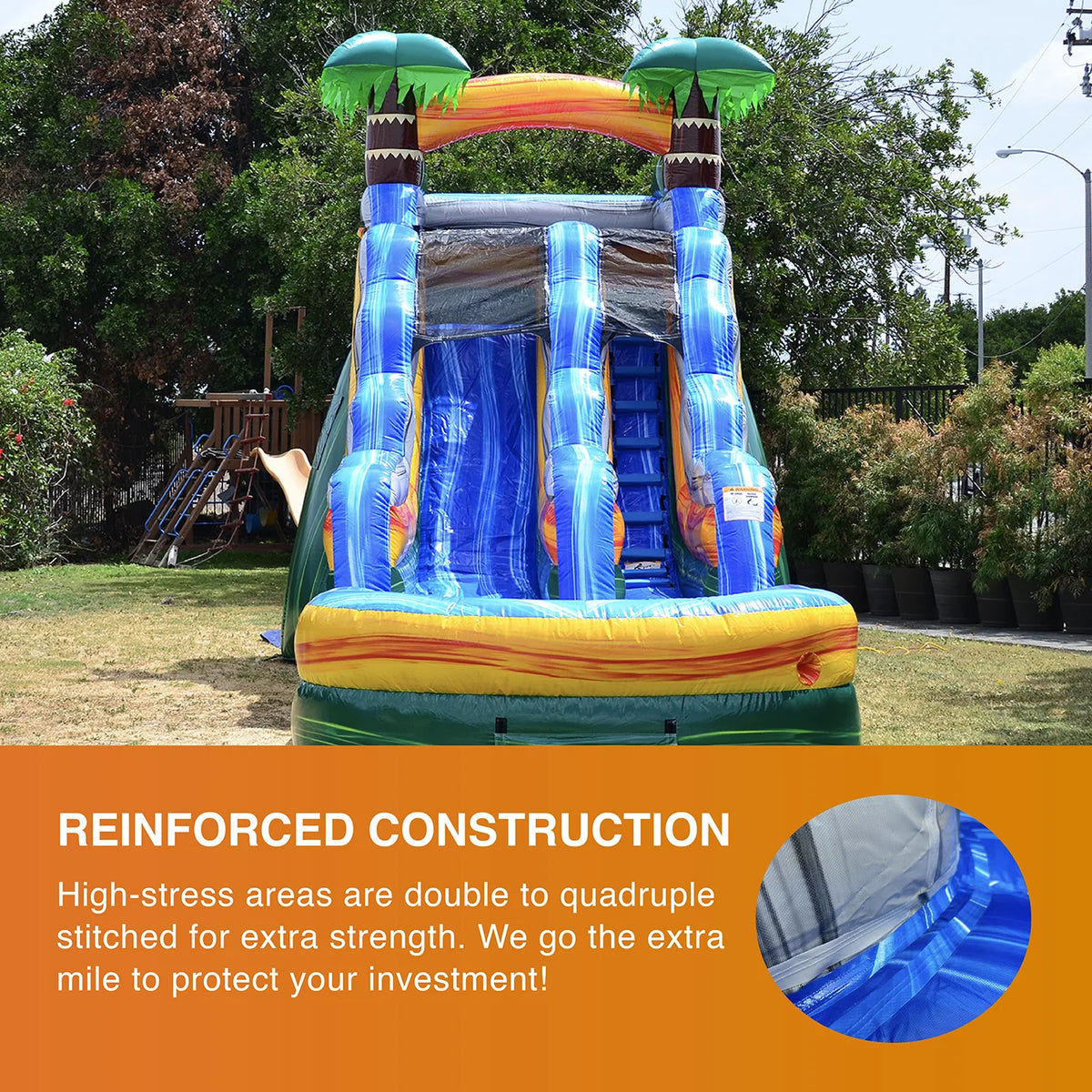 Commercial Grade Inflatable Bounce House Water Slide with Splash Pool and Blower S1518