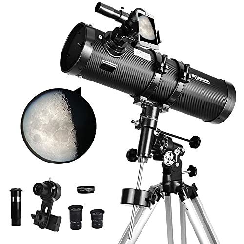 130EQ Newtonian Reflector Telescope with Barlow Lens & Moon Filter T74110