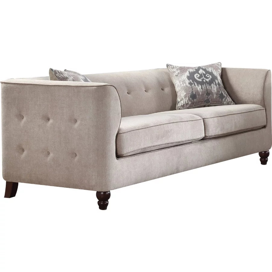 Tan 2pc Fabric Sofa Set R7852