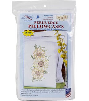 Stamped Perle Edge Pillowcases 2pk V897444