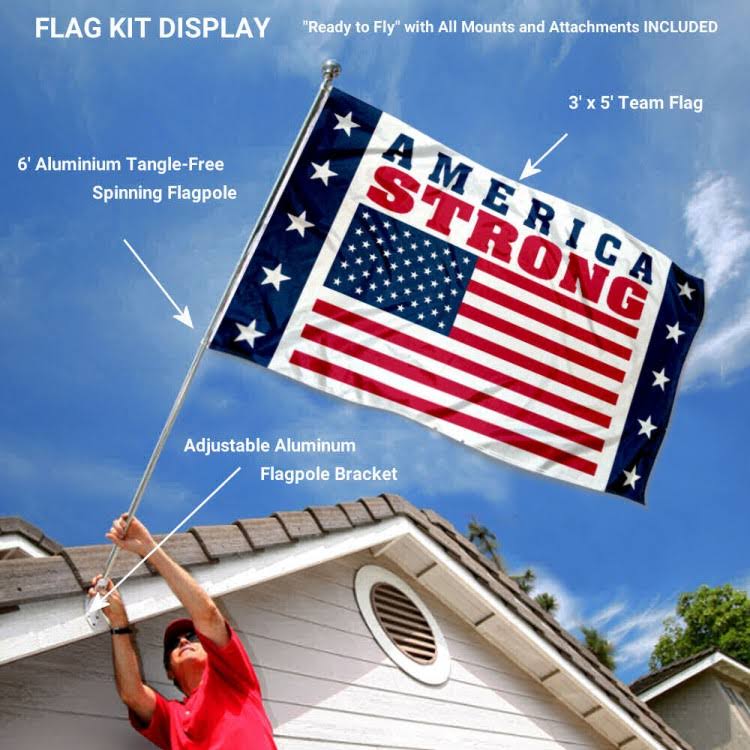 3x5 Foot Flag and Pole Kit N889