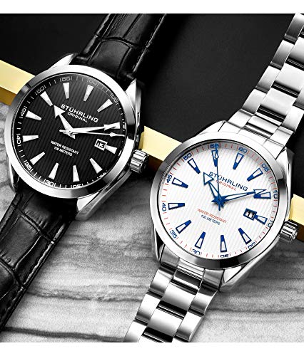 Analog Dial Date Calfskin Leather Band Dress Watch N46991