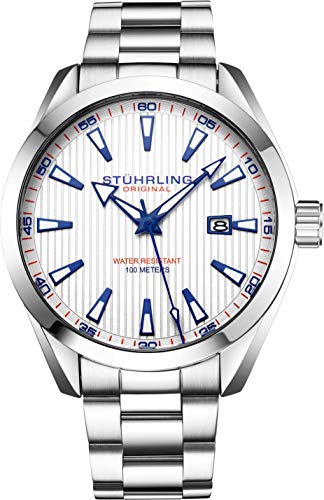 Analog Dial Date Calfskin Leather Band Dress Watch N46991