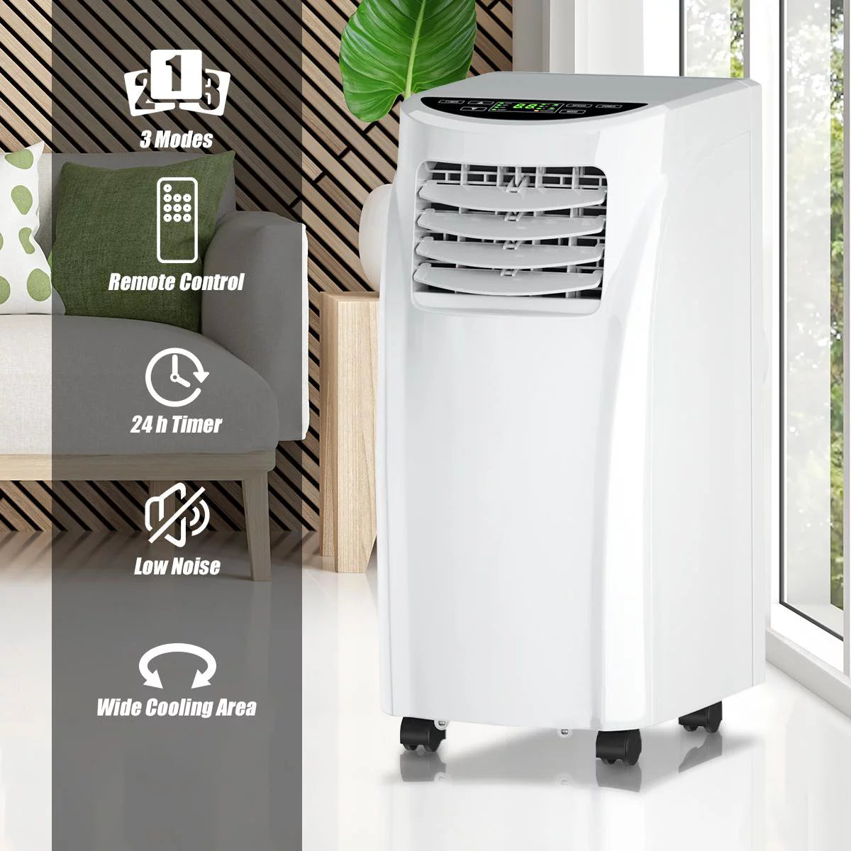 8000 BTU Portable Air Conditioner with Dehumidifier H18402