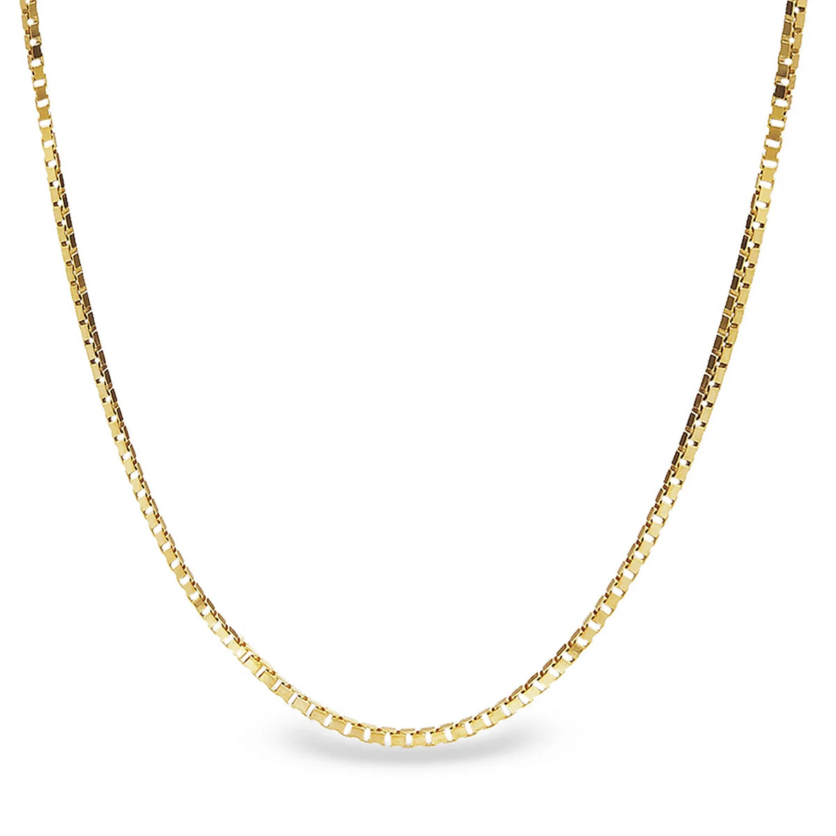Yellow Gold Box Chain with Lobster Clasp V48062