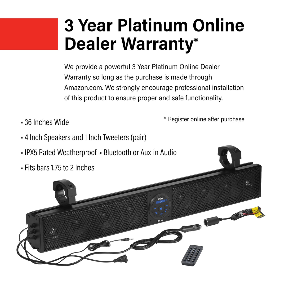 ATV UTV Sound Bar System W7537
