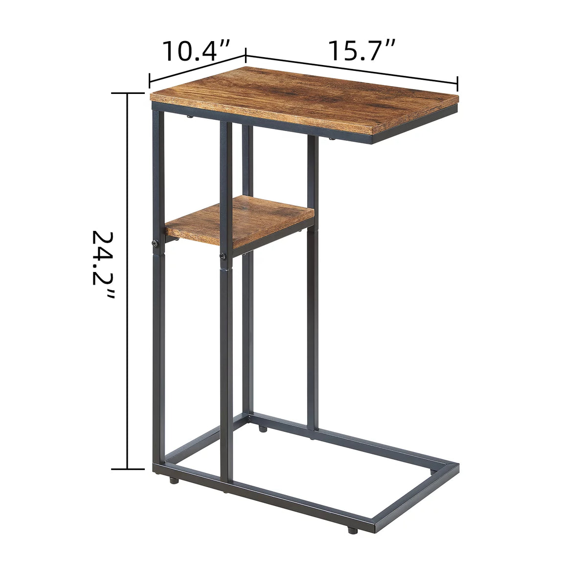 C-Shape Side Table with Storage Shelf N44393