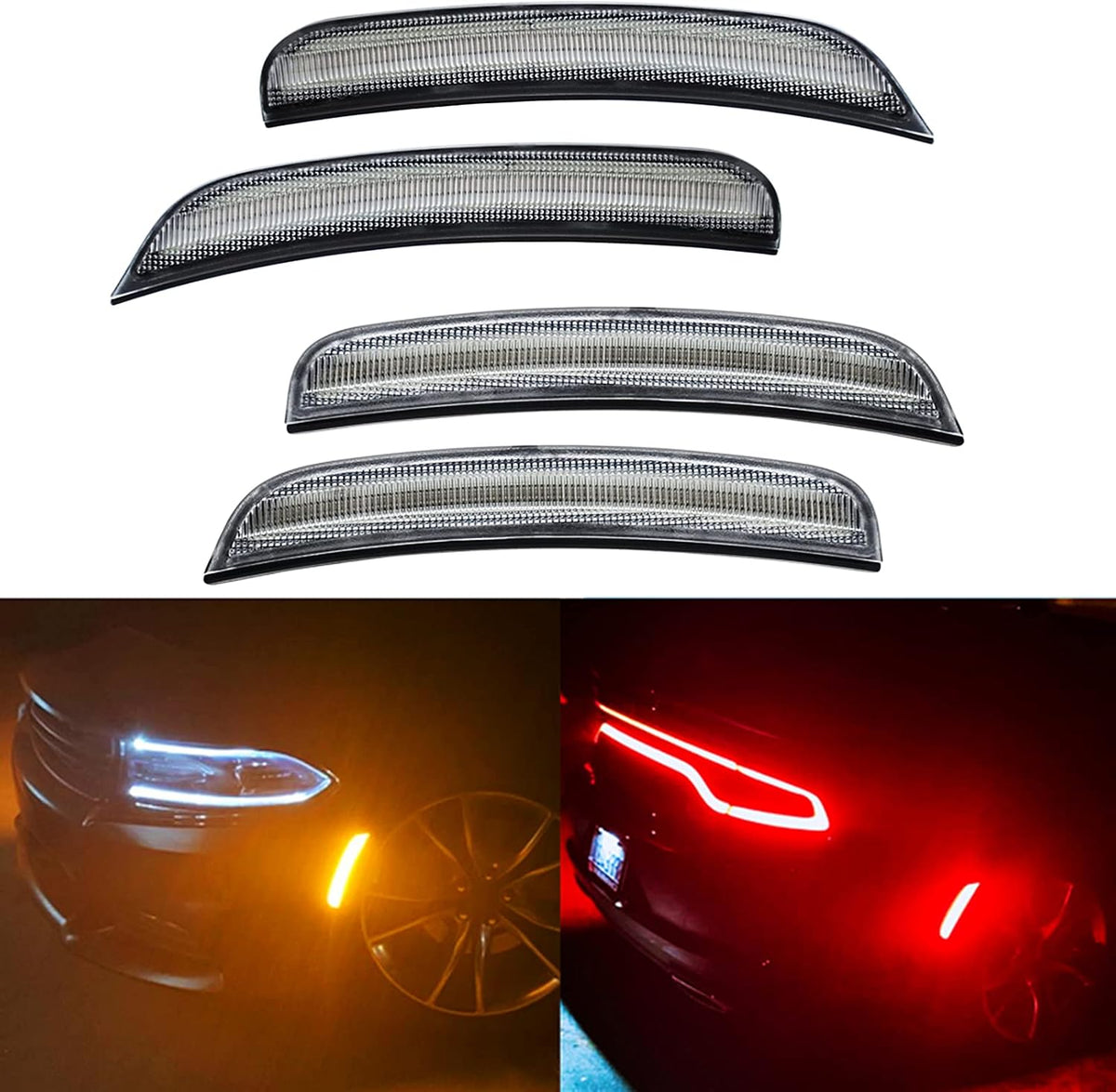 Amber Red Smoke Lens LED Side Marker Light W5791