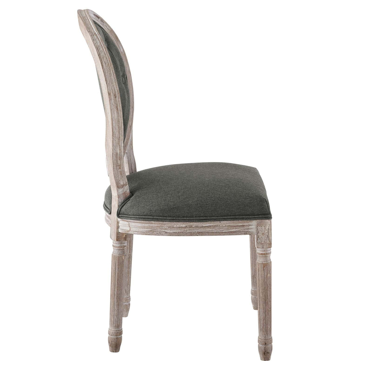 Vintage French Upholstered Fabric Dining Side Chair U119