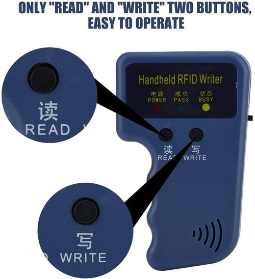 125KHz RFID Card Copier Reader Writer Duplicator with 6 Tags and 6 Cards C120