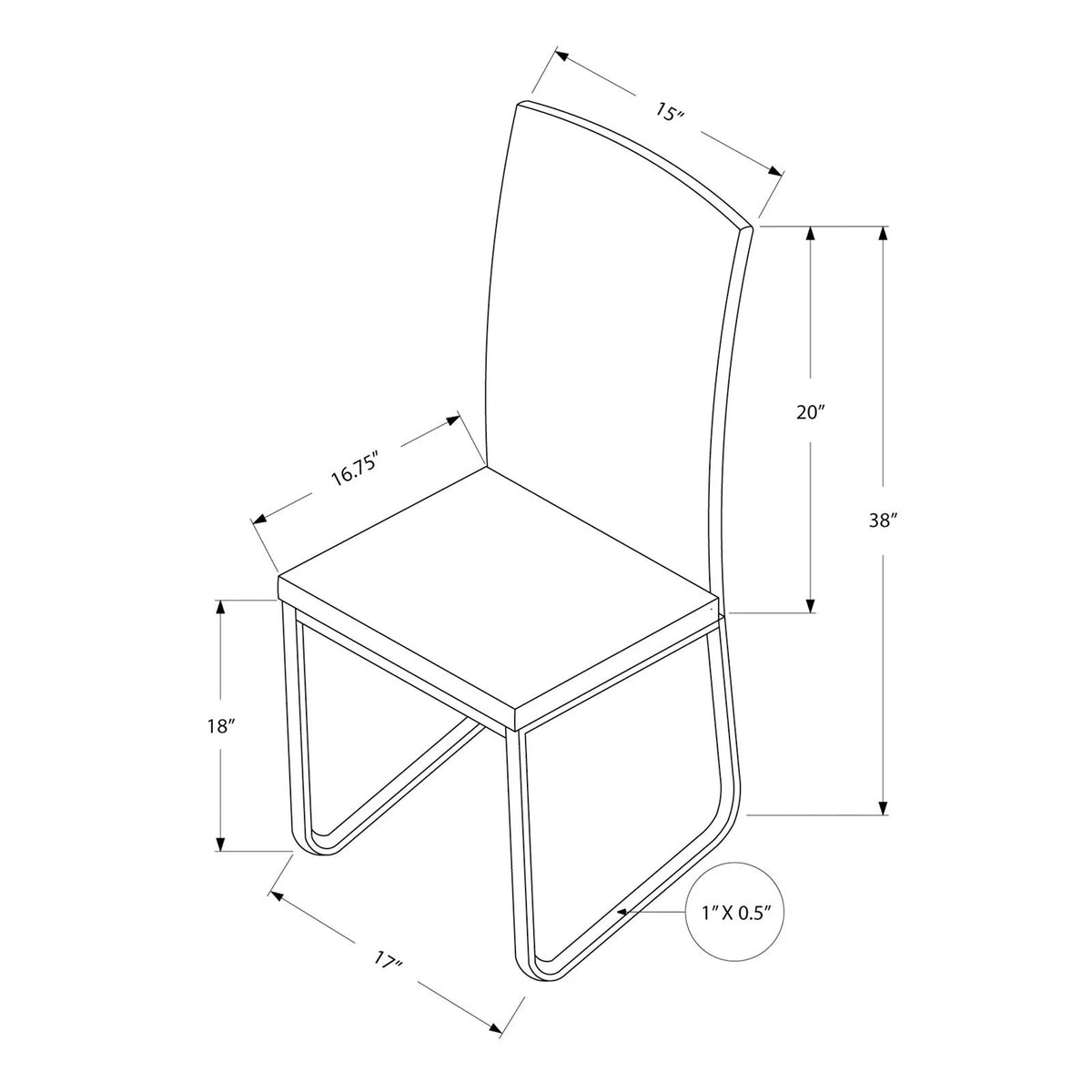 Set Of 2 Upholstered Pu Leather Dining Chairs V863403