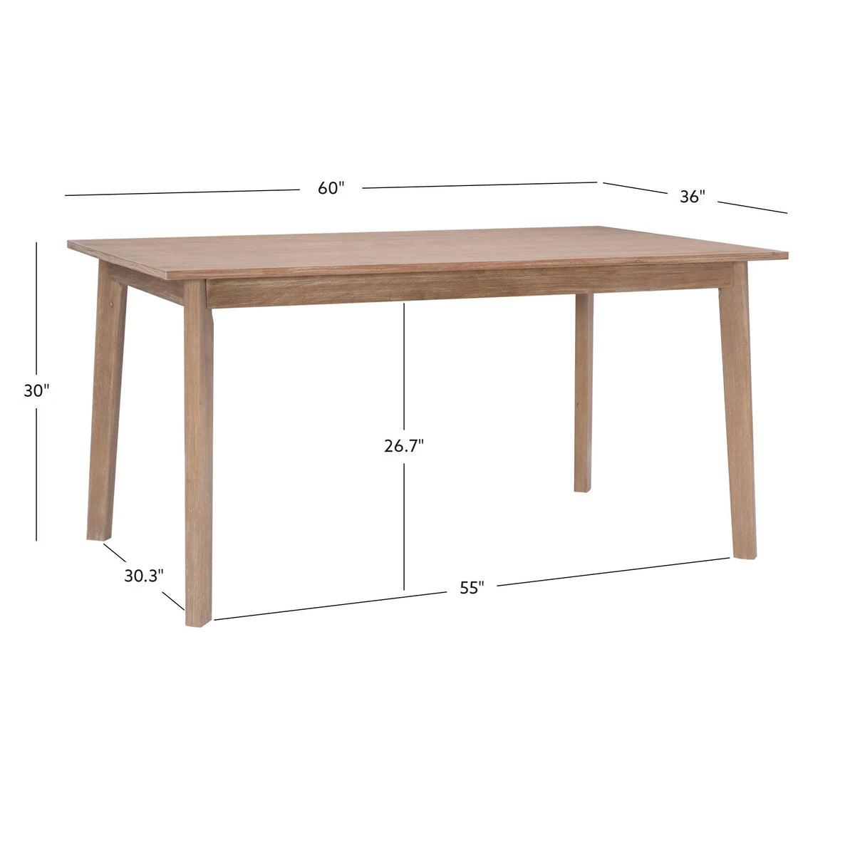 Solid Rubberwood Dining Table P107314