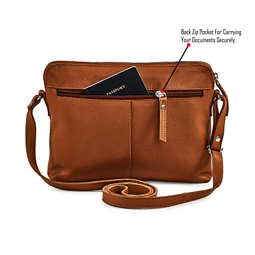 Small Soft Pebbled Real Leather Crossbody Shoulder Bag F695696
