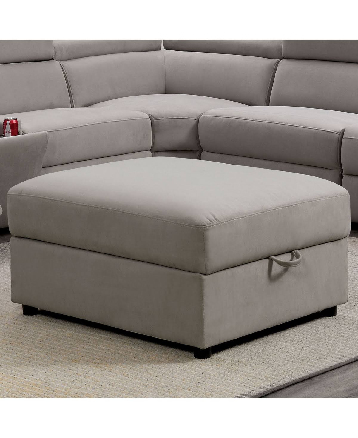 Gray Storage Ottoman A4429