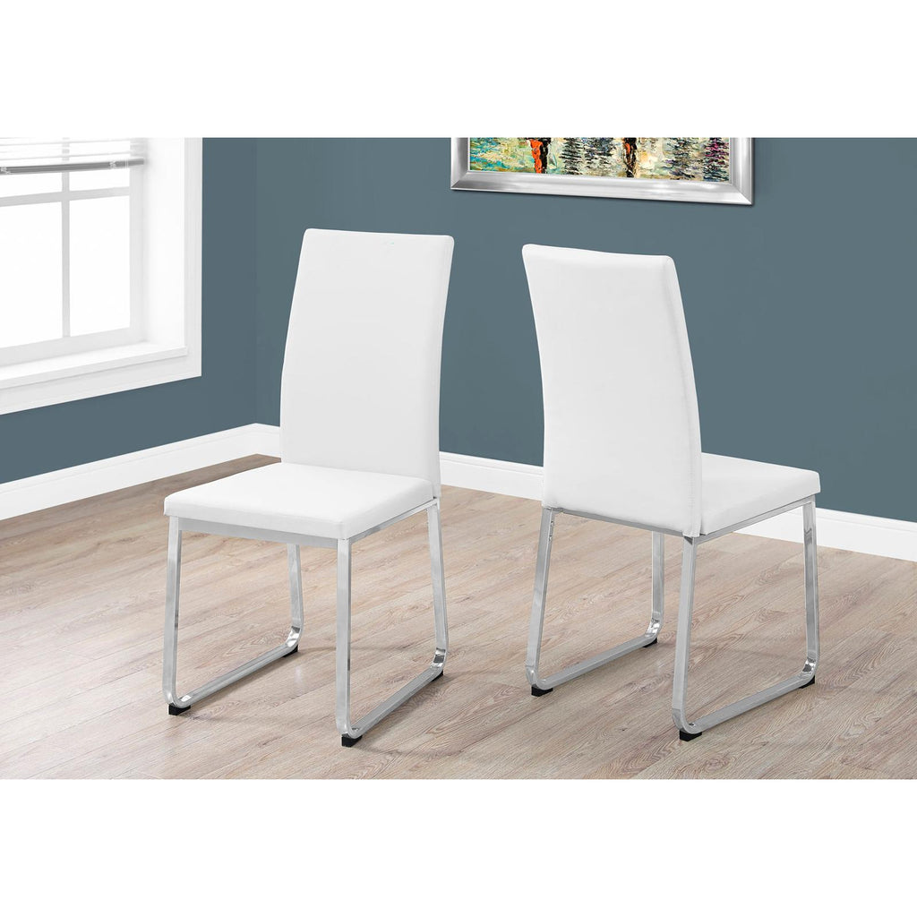 Set Of 2 Upholstered Pu Leather Dining Chairs V863403