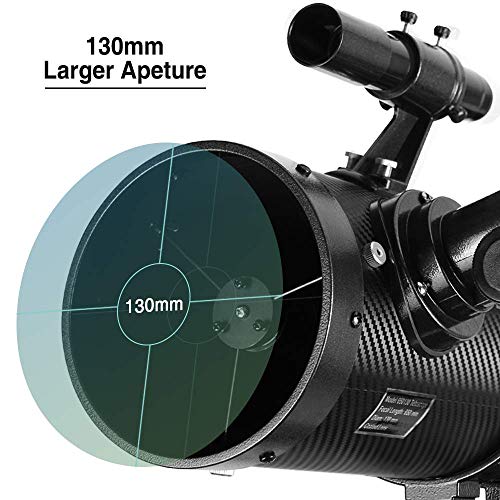 130EQ Newtonian Reflector Telescope with Barlow Lens & Moon Filter T74110
