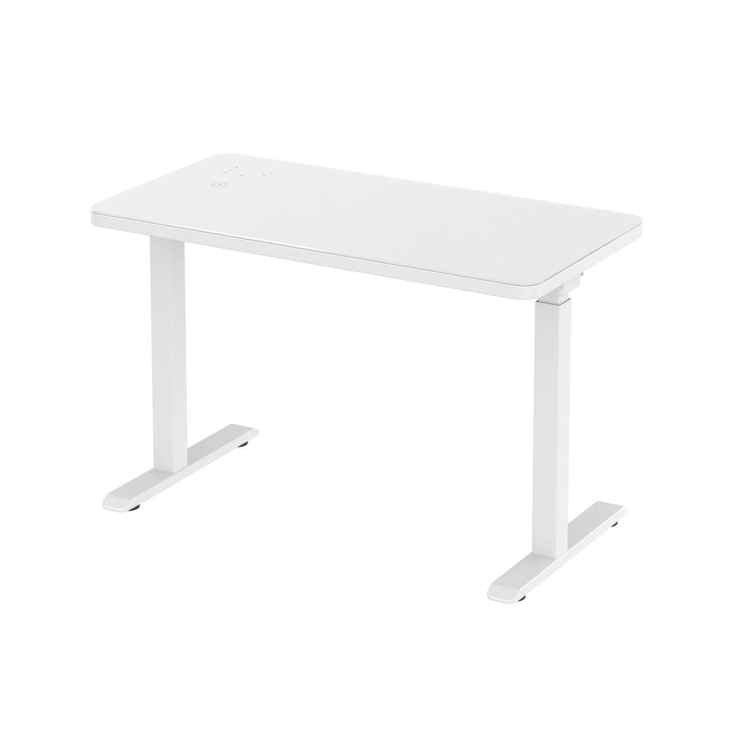 White Glass Tabletop Standing Desk V33496