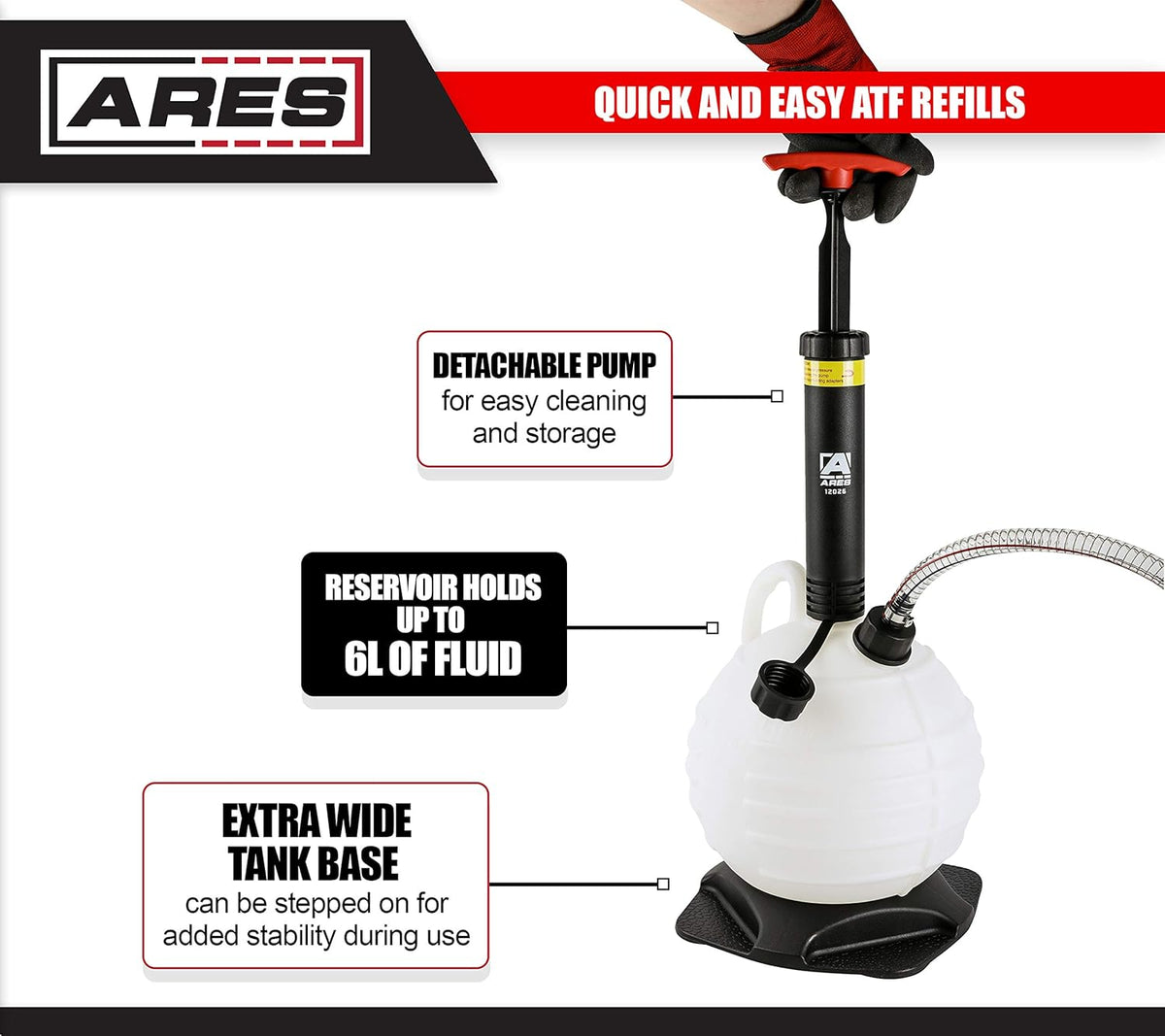 ATF Refill Kit with 6L Manual Pump and 20-Piece Adapter Set Z770
