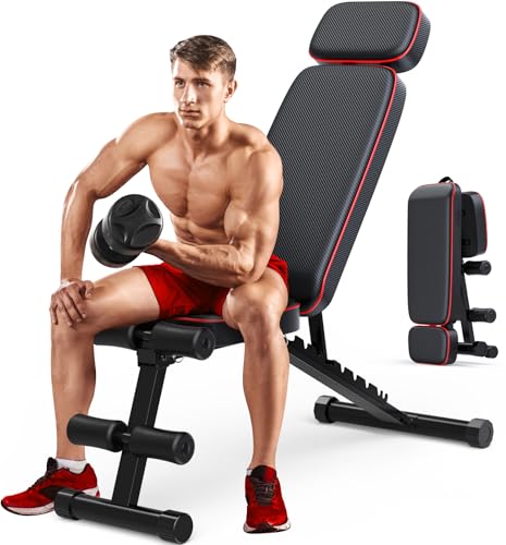 Adjustable Weight Bench with Leg Extension and Preacher Curl Pad F805