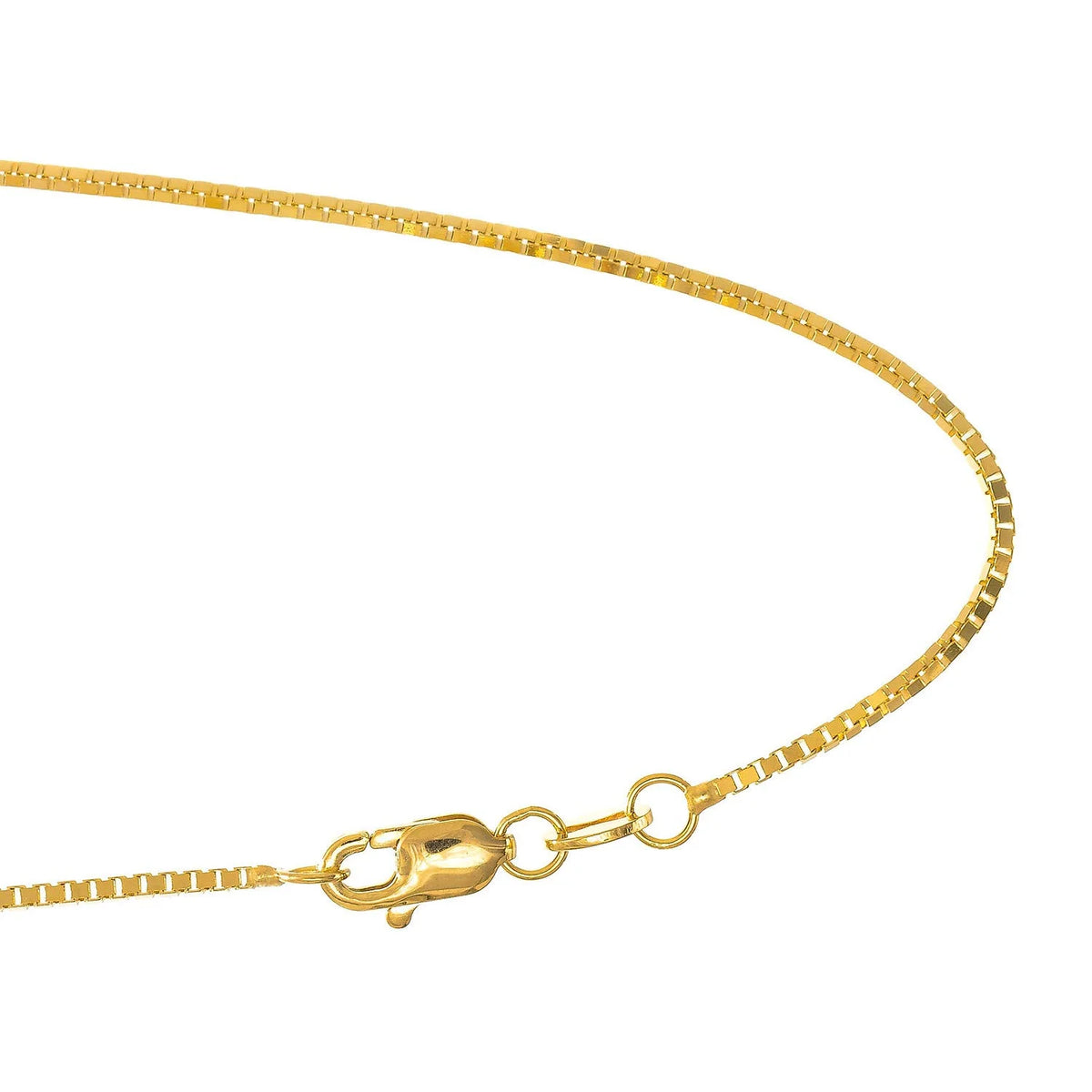 Yellow Gold Box Chain with Lobster Clasp V48062
