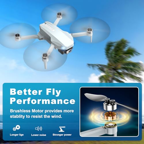 2K HD FPV Drone with Camera, Brushless Motor, 2 Batteries, Foldable D3671