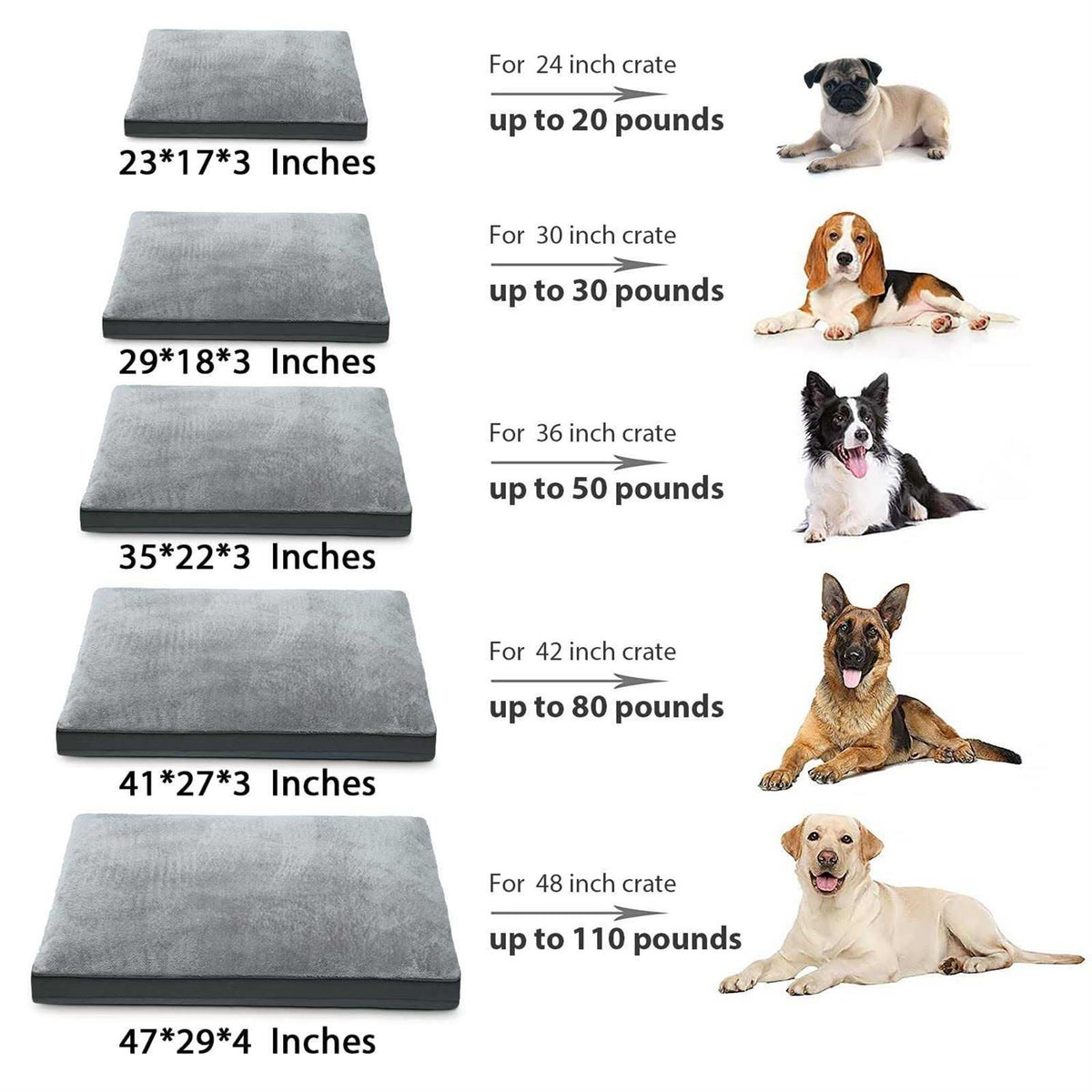 Waterproof Plush Dog Bed with Removable Washable Cover U460775