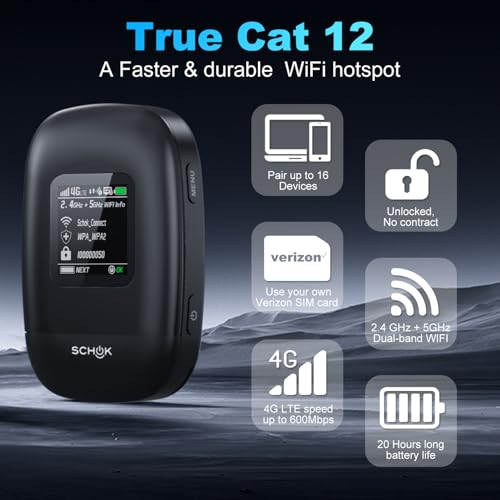 4G LTE Mobile Hotspot Portable WiFi Dual Bands 600Mbps J336