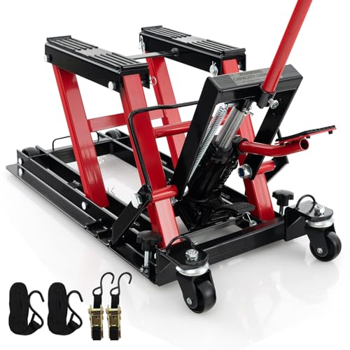1500 LBS Hydraulic Motorcycle Lift with Footplates Z111506
